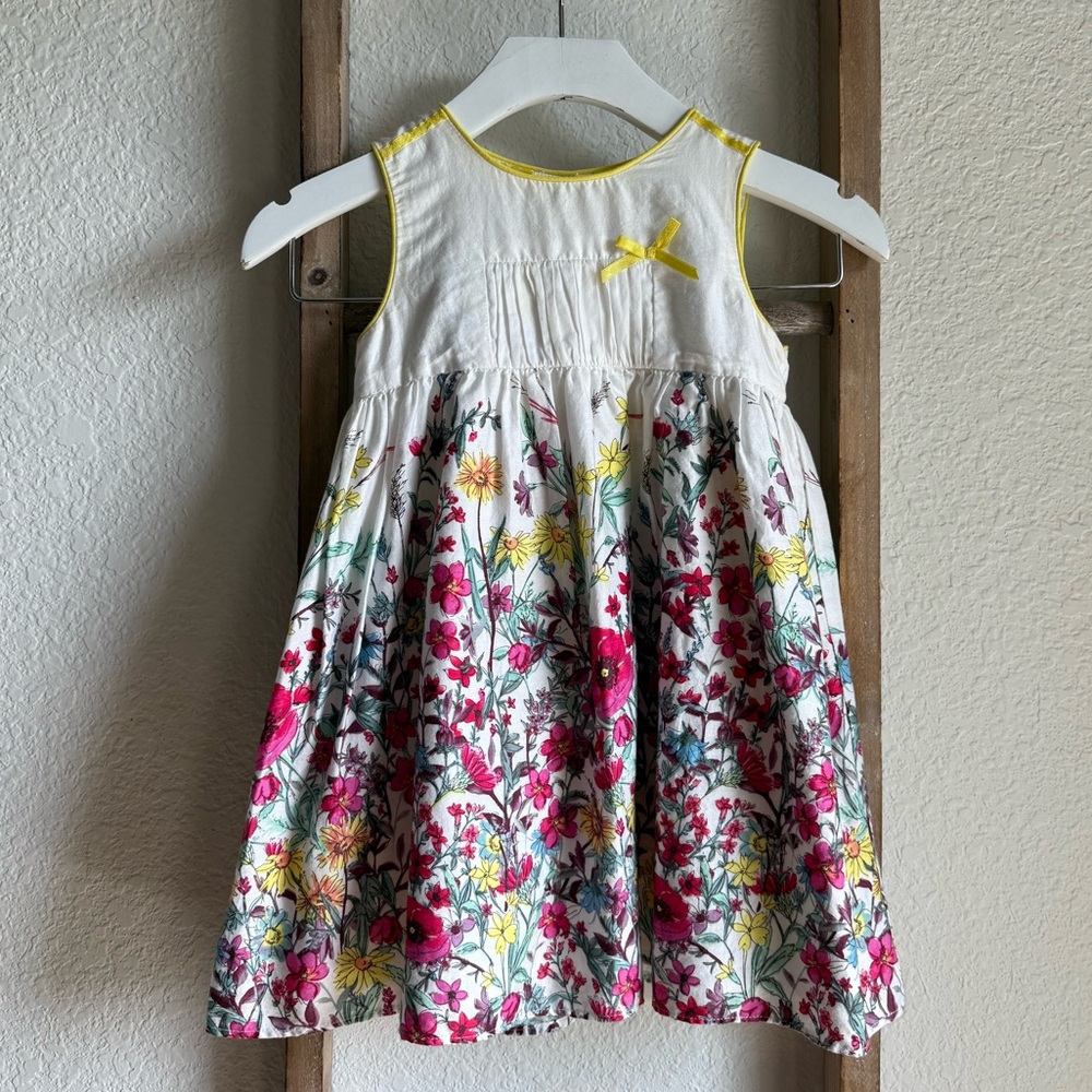 Monsoon floral sleeveless dress sz: 18-24M